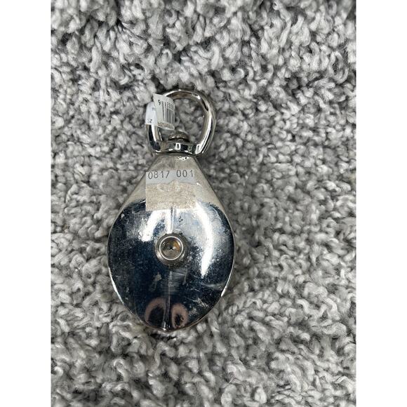2 inch Nickel Plated Metal Swivel Single Eye Pulley 2 inch 55 lbs New - Picture 9 of 9